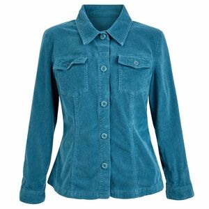 Chadwicks of Boston Teal Corduroy Jacket Size 16T
Button Front Stretch Cotton